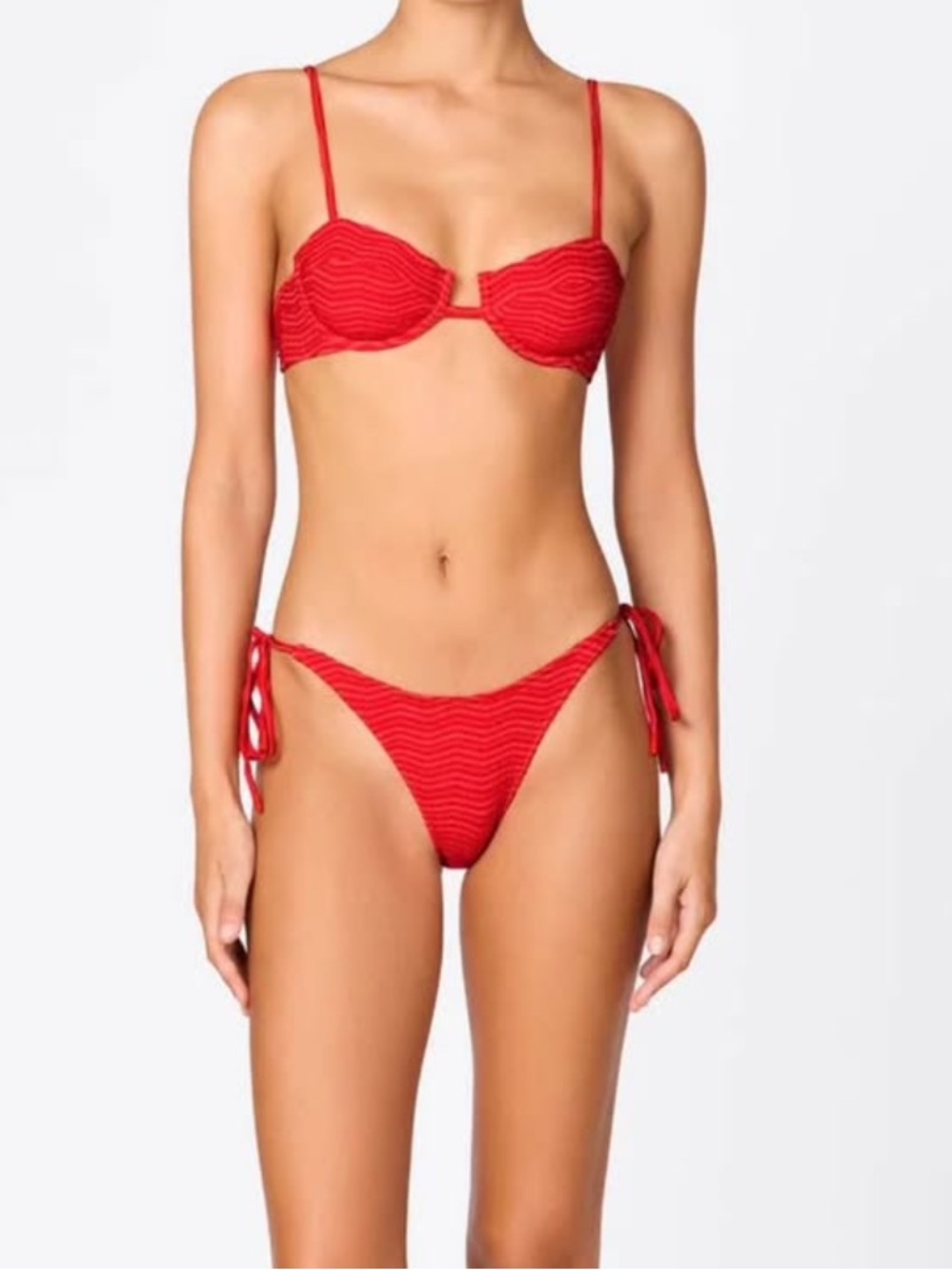 Triangl Bikini Red Mala - Top XS Bottom S